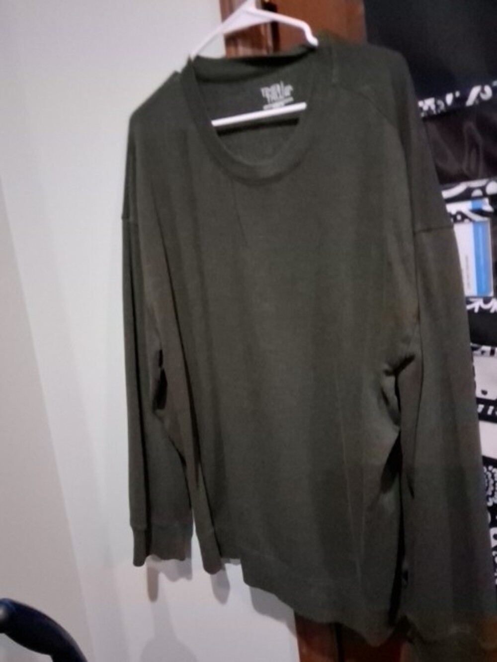 Women Crewneck Sweatshirts  in Olive and Brown - TIME AND TRU - Picture 3 of 4